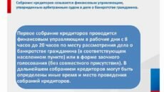 Первое собрание кредиторов Первое собрание кредиторов